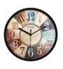 Multicolour Modern Plastic Stylish Non Ticking Silent Analog Wall Clock -12 inch