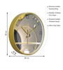 Multicolour Modern Plastic Stylish Non Ticking Silent Analog Wall Clock -12 inch
