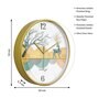 Multicolour Modern Plastic Stylish Non Ticking Silent Analog Wall Clock -12 inch