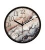 Multicolour Modern Plastic Stylish Non Ticking Silent Analog Wall Clock -12 inch