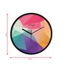 Multicolour Modern Plastic Stylish Non Ticking Silent Analog Wall Clock -12 inch