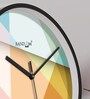 Multicolour Modern Plastic Stylish Non Ticking Silent Analog Wall Clock -12 inch
