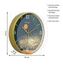 Multicolour Modern Plastic Stylish Non Ticking Silent Analog Wall Clock -12 inch