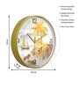 Multicolour Modern Plastic Stylish Non Ticking Silent Analog Wall Clock -12 inch