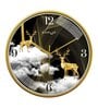 Multicolour Modern Plastic Stylish Non Ticking Silent Analog Wall Clock -12 inch