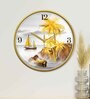 Multicolour Modern Plastic Stylish Non Ticking Silent Analog Wall Clock -12 inch