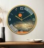 Multicolour Modern Plastic Stylish Non Ticking Silent Analog Wall Clock -12 inch