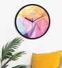 Multicolour Modern Plastic Stylish Non Ticking Silent Analog Wall Clock -12 inch