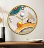 Multicolour Modern Plastic Stylish Non Ticking Silent Analog Wall Clock -12 inch