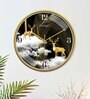 Multicolour Modern Plastic Stylish Non Ticking Silent Analog Wall Clock -12 inch