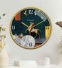 Multicolour Modern Plastic Stylish Non Ticking Silent Analog Wall Clock -12 inch