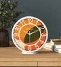 Multicolour Modern Plastic Stylish Non Ticking Silent Analog Wall Clock -8 Inch