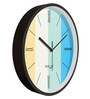 Multicolour Modern Plastic Stylish Non Ticking Silent Analog Wall Clock -12 inch