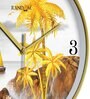 Multicolour Modern Plastic Stylish Non Ticking Silent Analog Wall Clock -12 inch