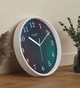 Multicolour Modern Plastic Stylish Non Ticking Silent Analog Wall Clock -12 inch