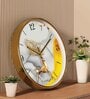 Multicolour Modern Plastic Stylish Non Ticking Silent Analog Wall Clock -12 inch