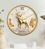 Multicolour Modern Plastic Stylish Non Ticking Silent Analog Wall Clock -12 inch
