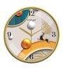 Multicolour Modern Plastic Stylish Non Ticking Silent Analog Wall Clock -12 inch