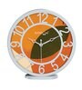 Multicolour Modern Plastic Stylish Non Ticking Silent Analog Wall Clock -8 Inch
