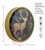 Multicolour Modern Plastic Stylish Non Ticking Silent Analog Wall Clock -12 inch