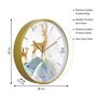 Multicolour Modern Plastic Stylish Non Ticking Silent Analog Wall Clock -12 inch