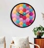 Multicolour Modern Plastic Stylish Non Ticking Silent Analog Wall Clock -12 inch