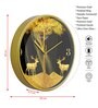 Multicolour Modern Plastic Stylish Non Ticking Silent Analog Wall Clock -12 inch