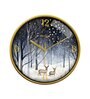 Multicolour Modern Plastic Stylish Non Ticking Silent Analog Wall Clock -12 inch