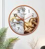 Multicolour Modern Plastic Stylish Non Ticking Silent Analog Wall Clock -12 inch
