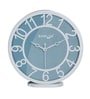 8 Inch Blue Analog Wall Clock Cum Table Clock