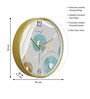 Multicolour Modern Plastic Stylish Non Ticking Silent Analog Wall Clock -12 inch