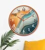 Multicolour Modern Plastic Stylish Non Ticking Silent Analog Wall Clock -12 inch