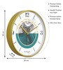 Multicolour Modern Plastic Stylish Non Ticking Silent Analog Wall Clock -12 inch