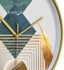 Multicolour Modern Plastic Stylish Non Ticking Silent Analog Wall Clock -12 inch