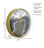 Multicolour Modern Plastic Stylish Non Ticking Silent Analog Wall Clock -12 inch