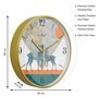 Multicolour Modern Plastic Stylish Non Ticking Silent Analog Wall Clock -12 inch