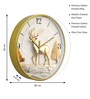 Multicolour Modern Plastic Stylish Non Ticking Silent Analog Wall Clock -12 inch