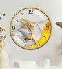 Multicolour Modern Plastic Stylish Non Ticking Silent Analog Wall Clock -12 inch