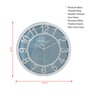 8 Inch Blue Analog Wall Clock Cum Table Clock