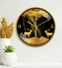 Multicolour Modern Plastic Stylish Non Ticking Silent Analog Wall Clock -12 inch