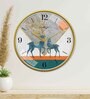 Multicolour Modern Plastic Stylish Non Ticking Silent Analog Wall Clock -12 inch