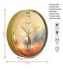 Multicolour Modern Plastic Stylish Non Ticking Silent Analog Wall Clock -12 inch