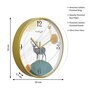 Multicolour Modern Plastic Stylish Non Ticking Silent Analog Wall Clock -12 inch