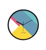 Multicolour Modern Plastic Stylish Non Ticking Silent Analog Wall Clock -12 inch