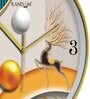 Multicolour Modern Plastic Stylish Non Ticking Silent Analog Wall Clock -12 inch
