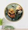 Multicolour Modern Plastic Stylish Non Ticking Silent Analog Wall Clock -12 inch