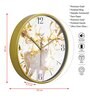 Multicolour Modern Plastic Stylish Non Ticking Silent Analog Wall Clock -12 inch
