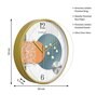 Multicolour Modern Plastic Stylish Non Ticking Silent Analog Wall Clock -12 inch