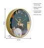 Multicolour Modern Plastic Stylish Non Ticking Silent Analog Wall Clock -12 inch