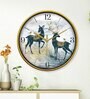 Multicolour Modern Plastic Stylish Non Ticking Silent Analog Wall Clock -12 inch